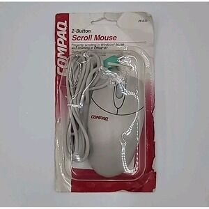 VTG Logitech Compaq Scroll Wheel Mouse PS/2 Model 26-633